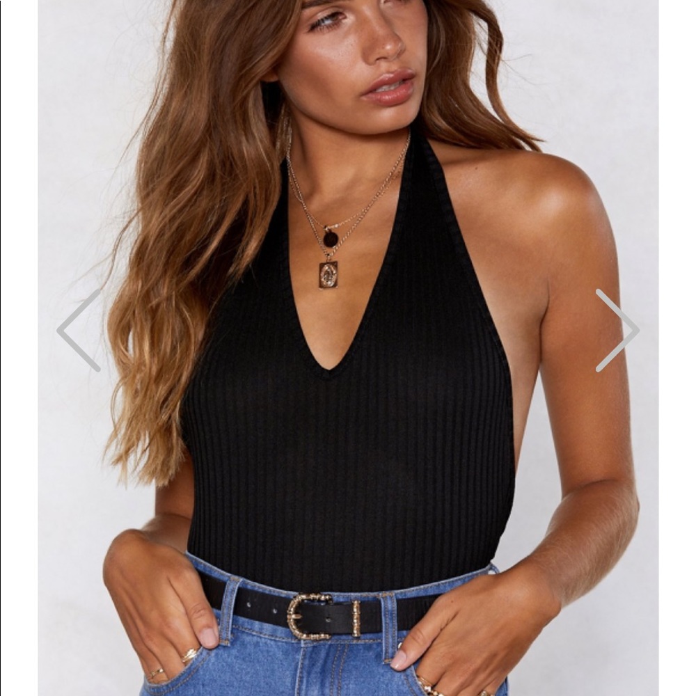 Nasty Gal ‘Go Deep’ Halter Bodysuit